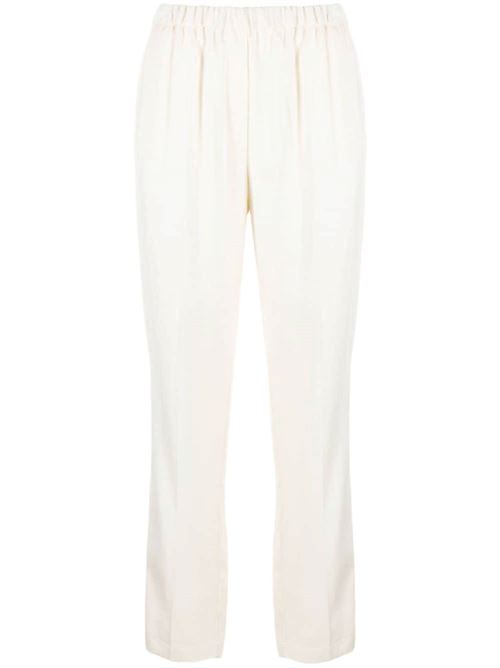 Cream white gathered detailing high-waisted pants Forte forte | 120180257